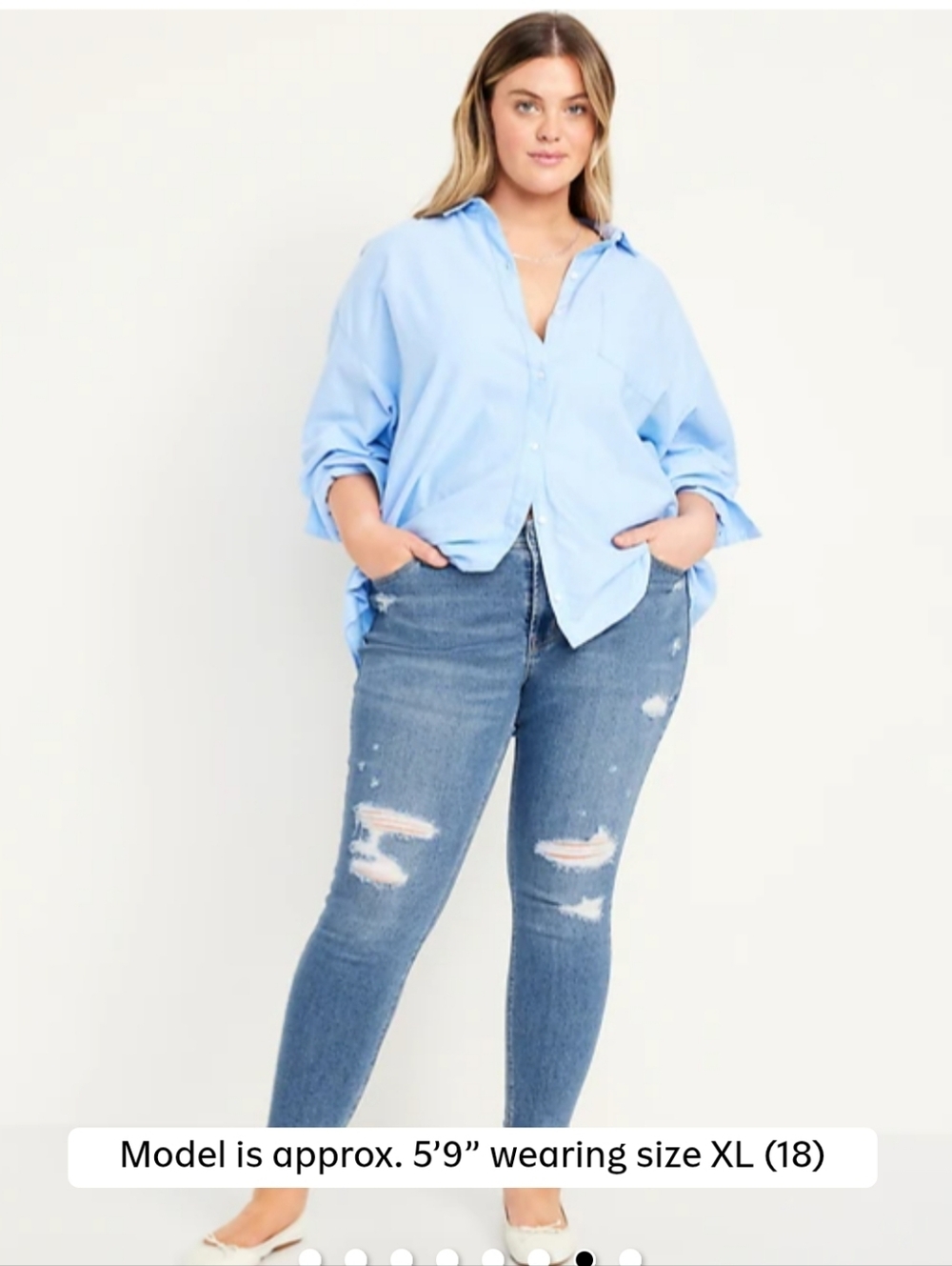 #640 Old Navy Rockstar Mid-Rise Super Skinny Destressed Jeans